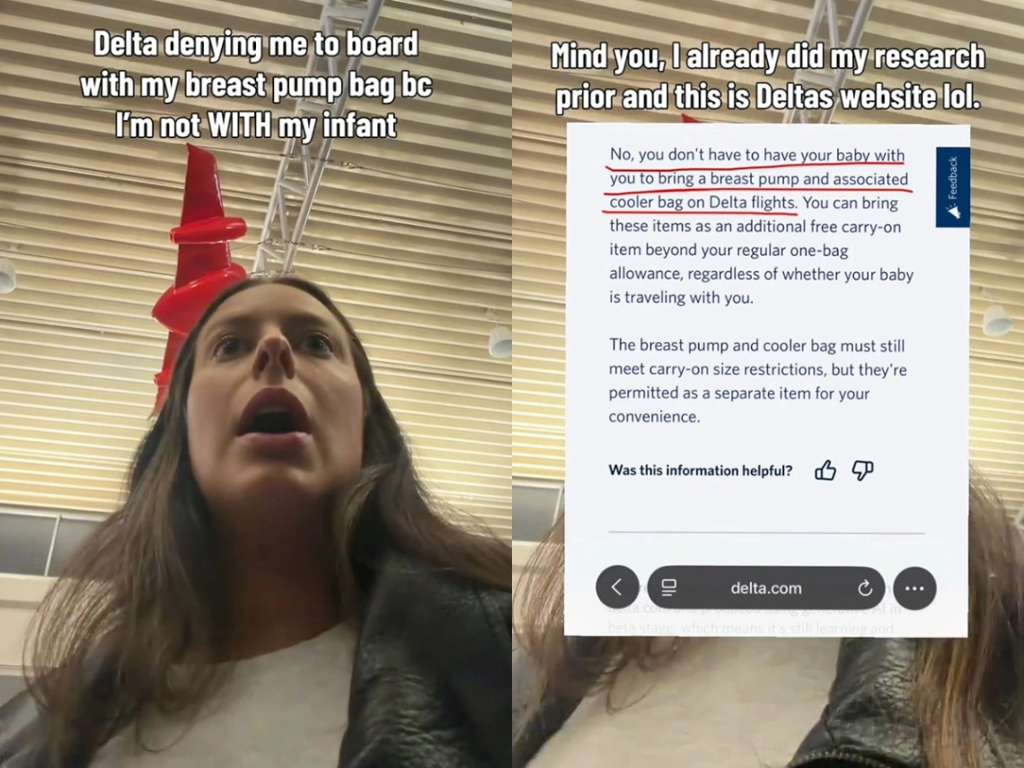 Passenger Criticizes Delta Air Lines After a Gate Agent Allegedly Refused To Let Her Bring a Breast Pump on Board